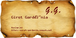 Girst Gardénia névjegykártya